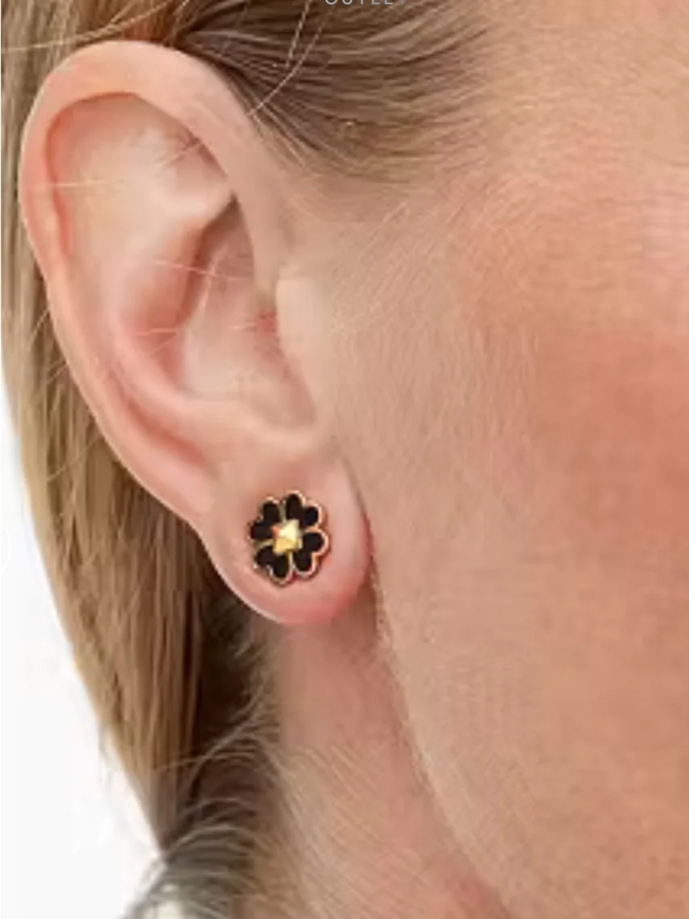 Spades and Studs Enamel Earrings